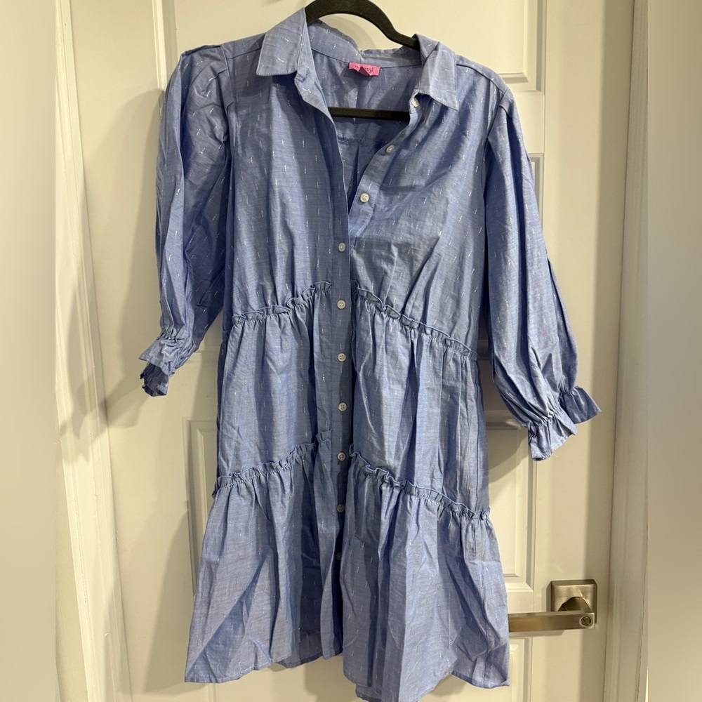 Francesca’s Blue tiered shift dress
